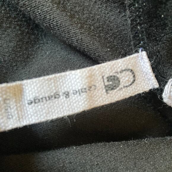 Cable & Gauge Jacket Womens Large Black Velor Full Zip - Picture 6 of 9